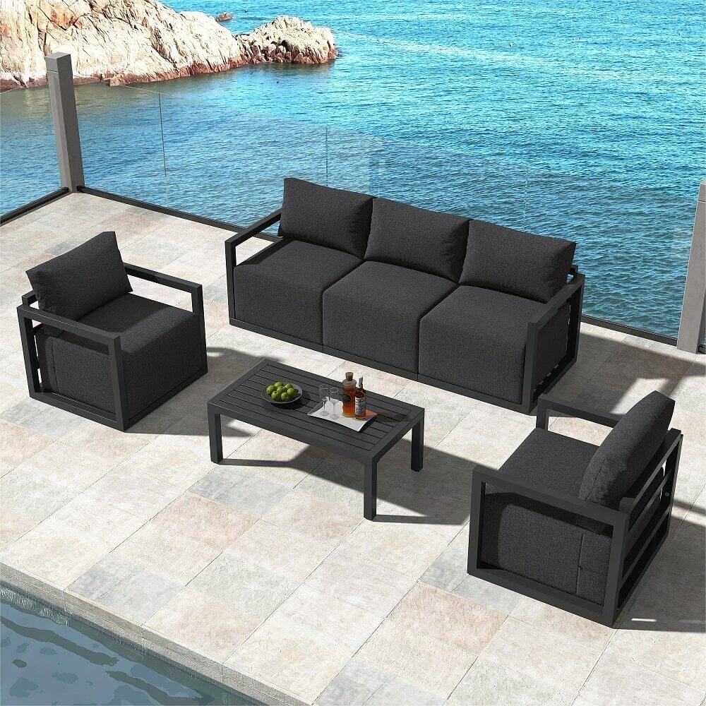 Alfresco 5-Seater Garden Furniture Sofa Set - White