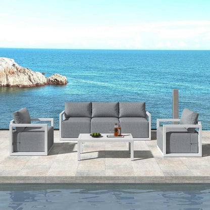 Alfresco 5-Seater Garden Furniture Sofa Set - White