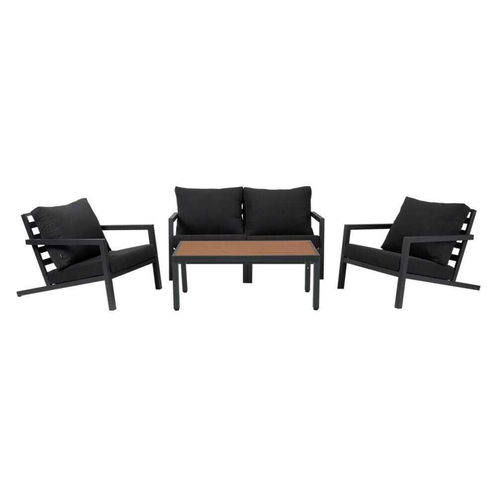 Aidan Garden Furniture Sofa Set in Slate Grey - 5 pieces