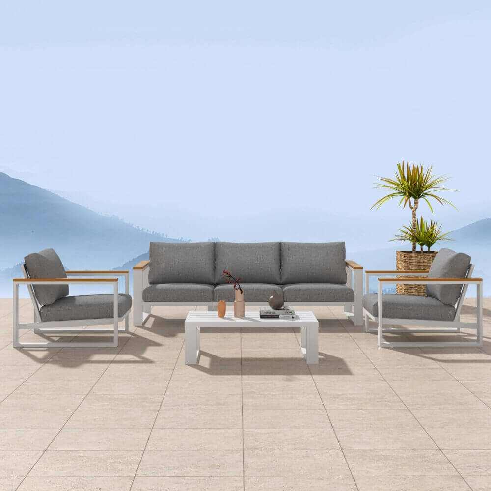 Grandeur 5 Seater Lounge Suite - White