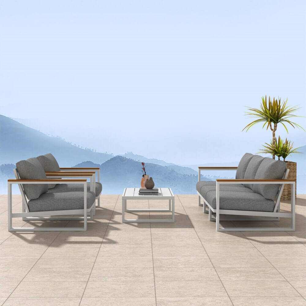 Grandeur 5 Seater Lounge Suite - White