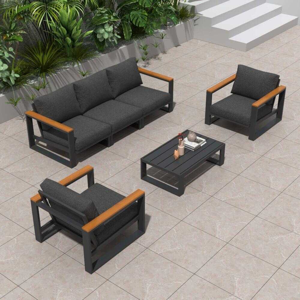 Grandeur 5 Seater Lounge Suite - White