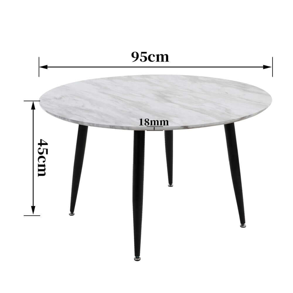 Marble Effect Round Coffee Table