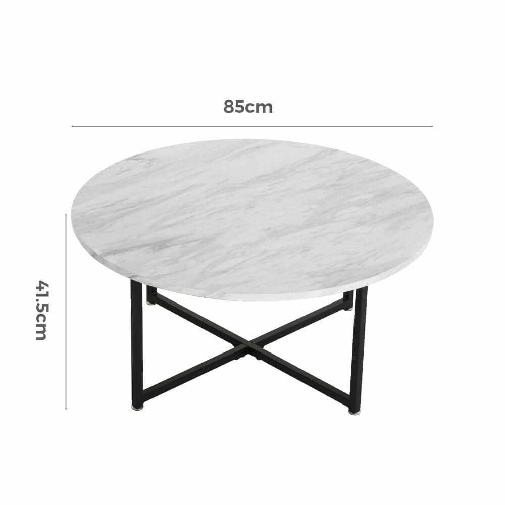 White Round Coffee Table