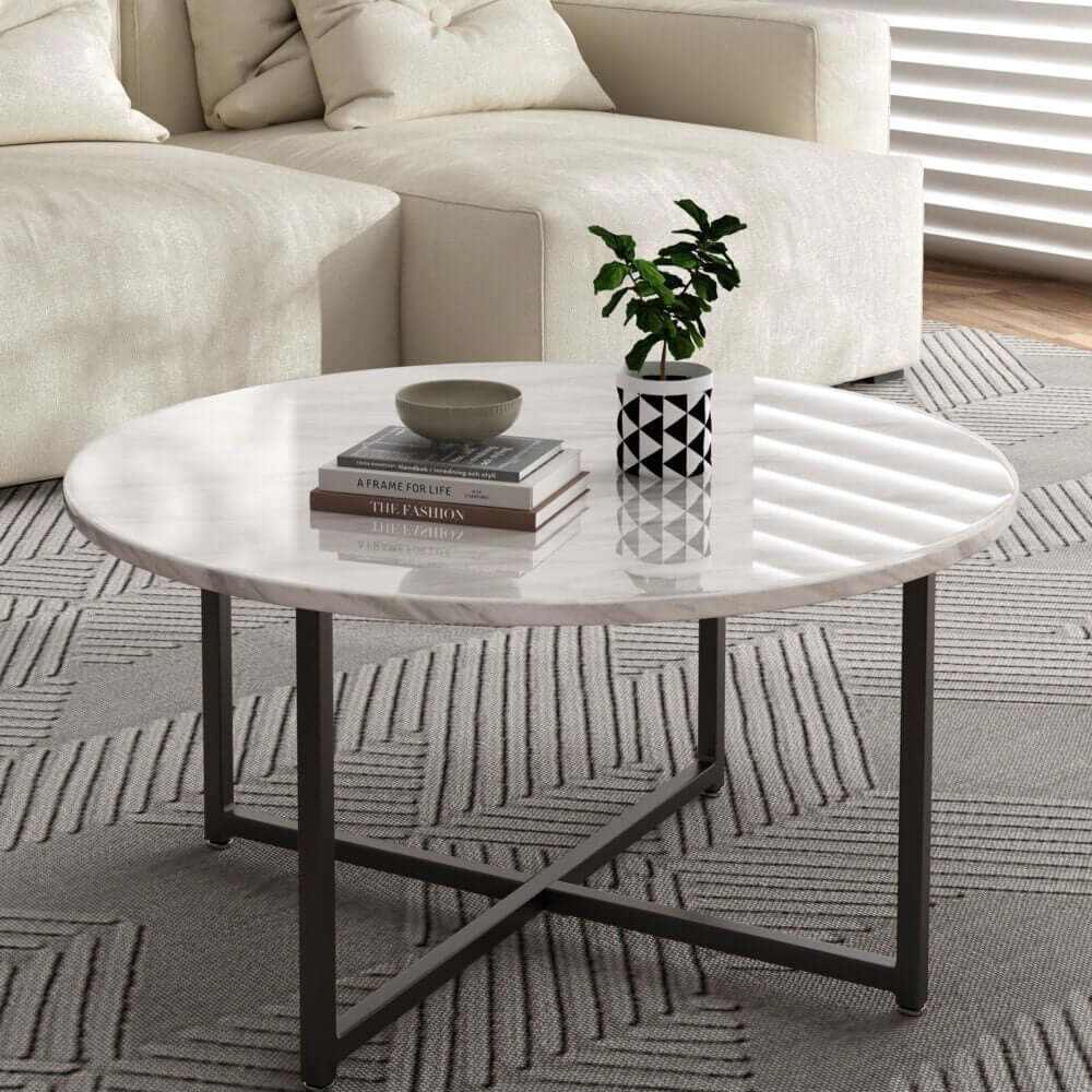 White Round Coffee Table