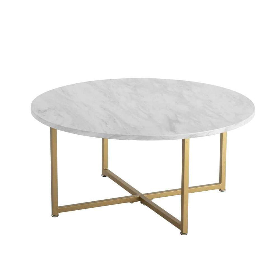 White Marble Effect Coffee Table