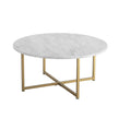 White Marble Effect Coffee Table