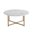 White Marble Effect Coffee Table