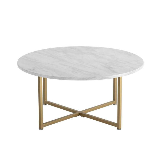 White Marble Effect Coffee Table