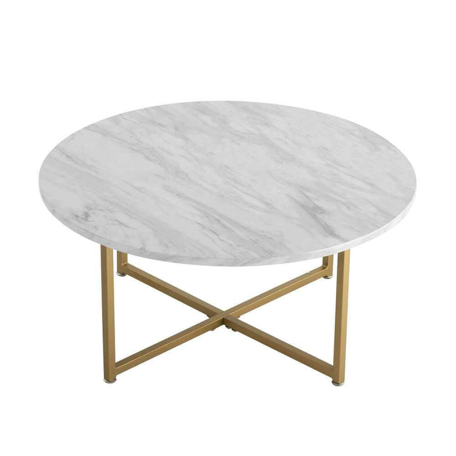 White Marble Effect Coffee Table