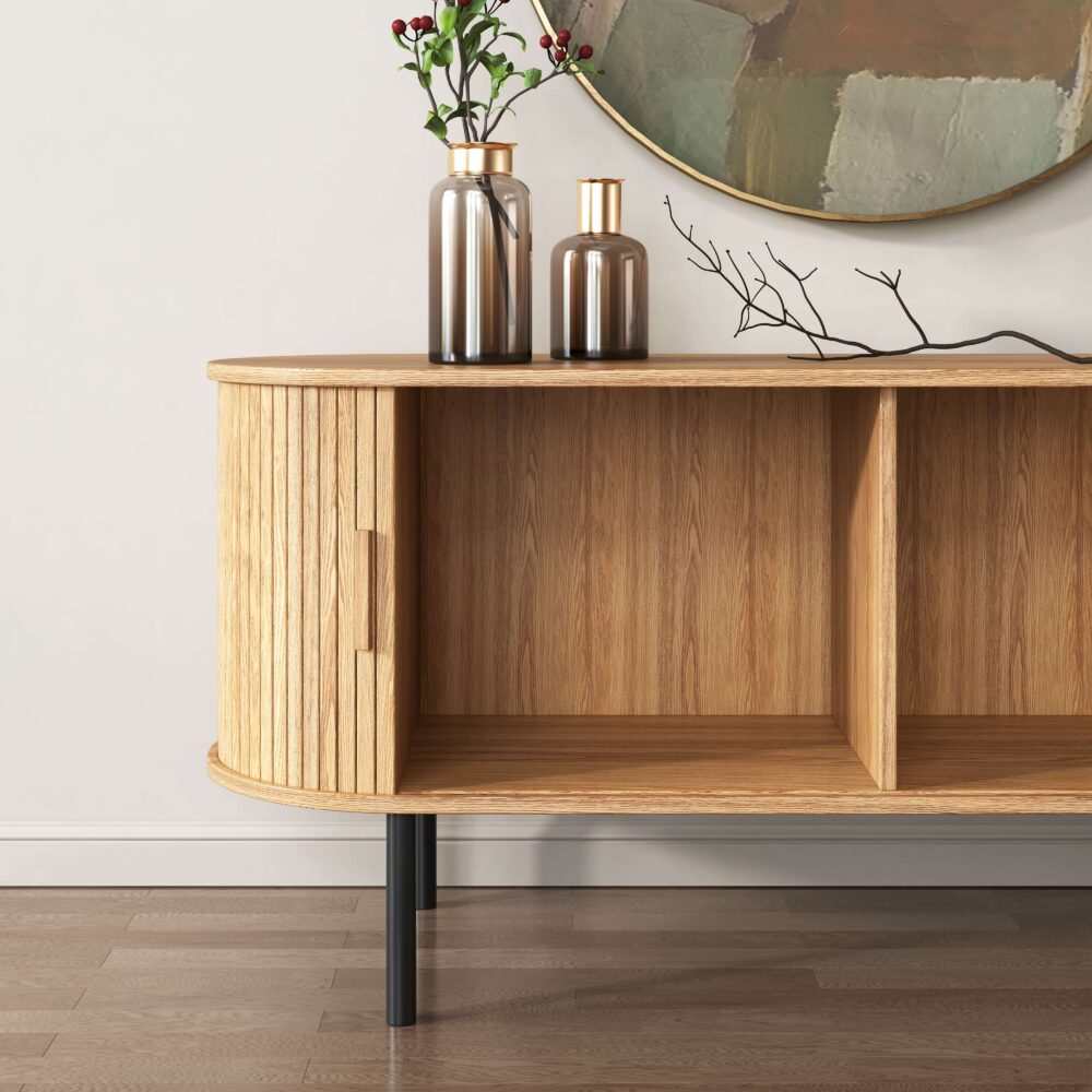 Ripple Sideboard with Sliding Doors — Earthy Elegance Redefined