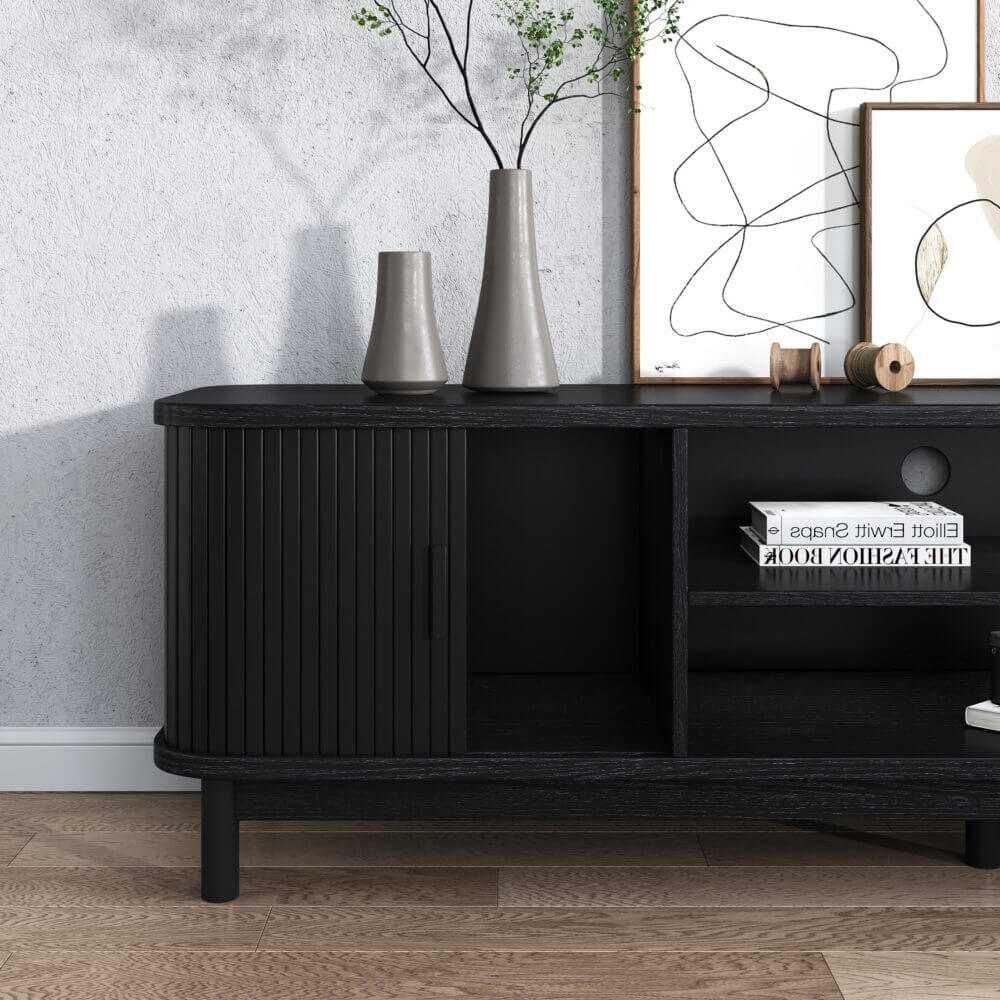 black media console