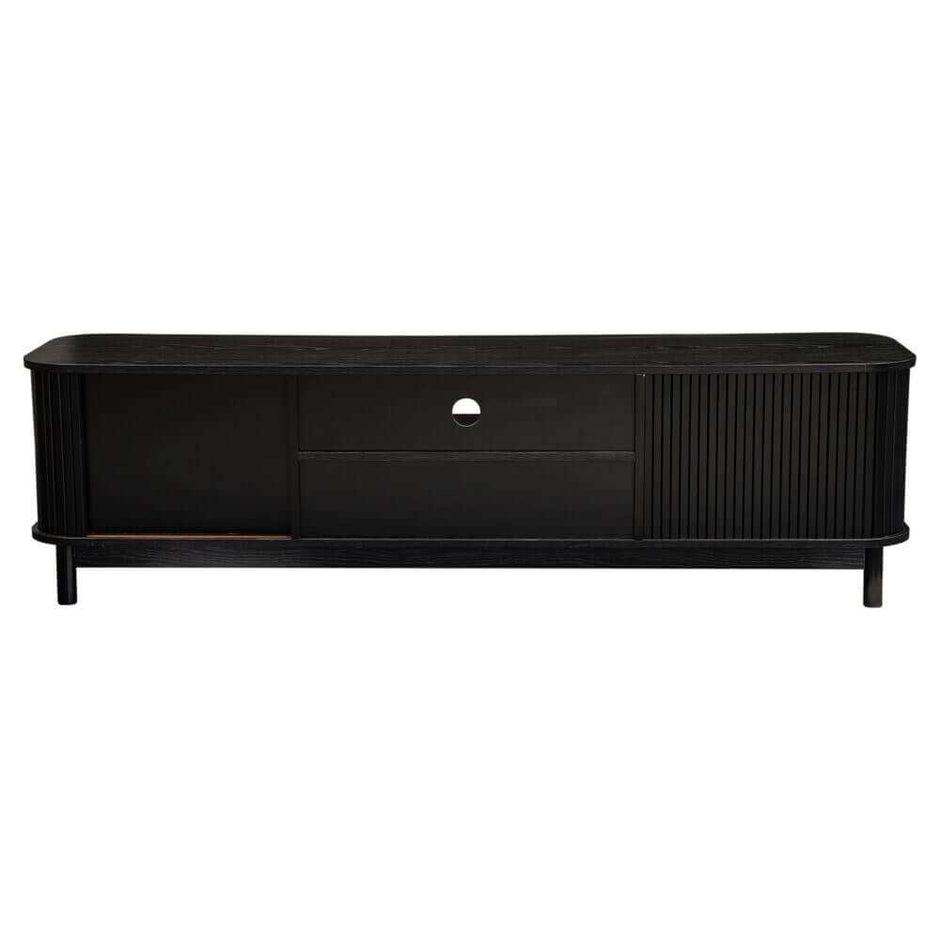 black media console