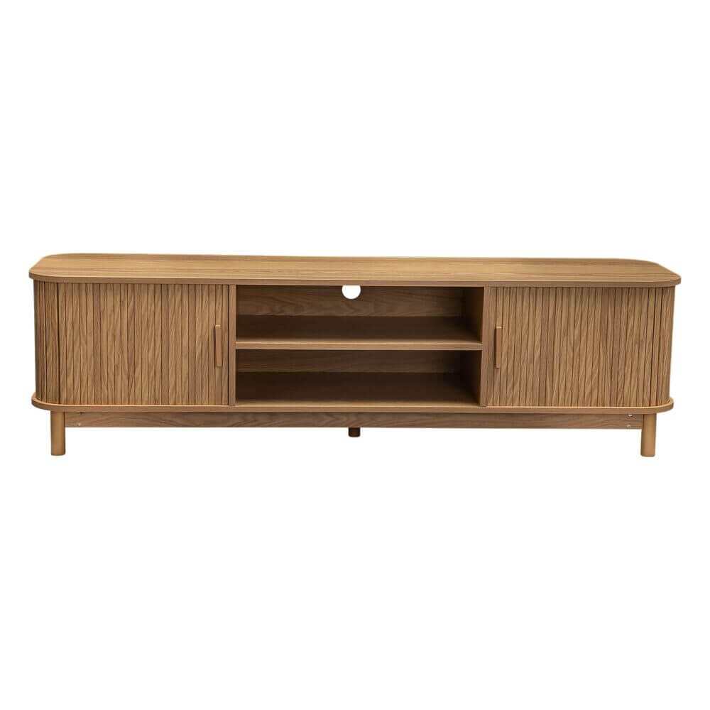 Ribbed Natural 160cm TV Unit