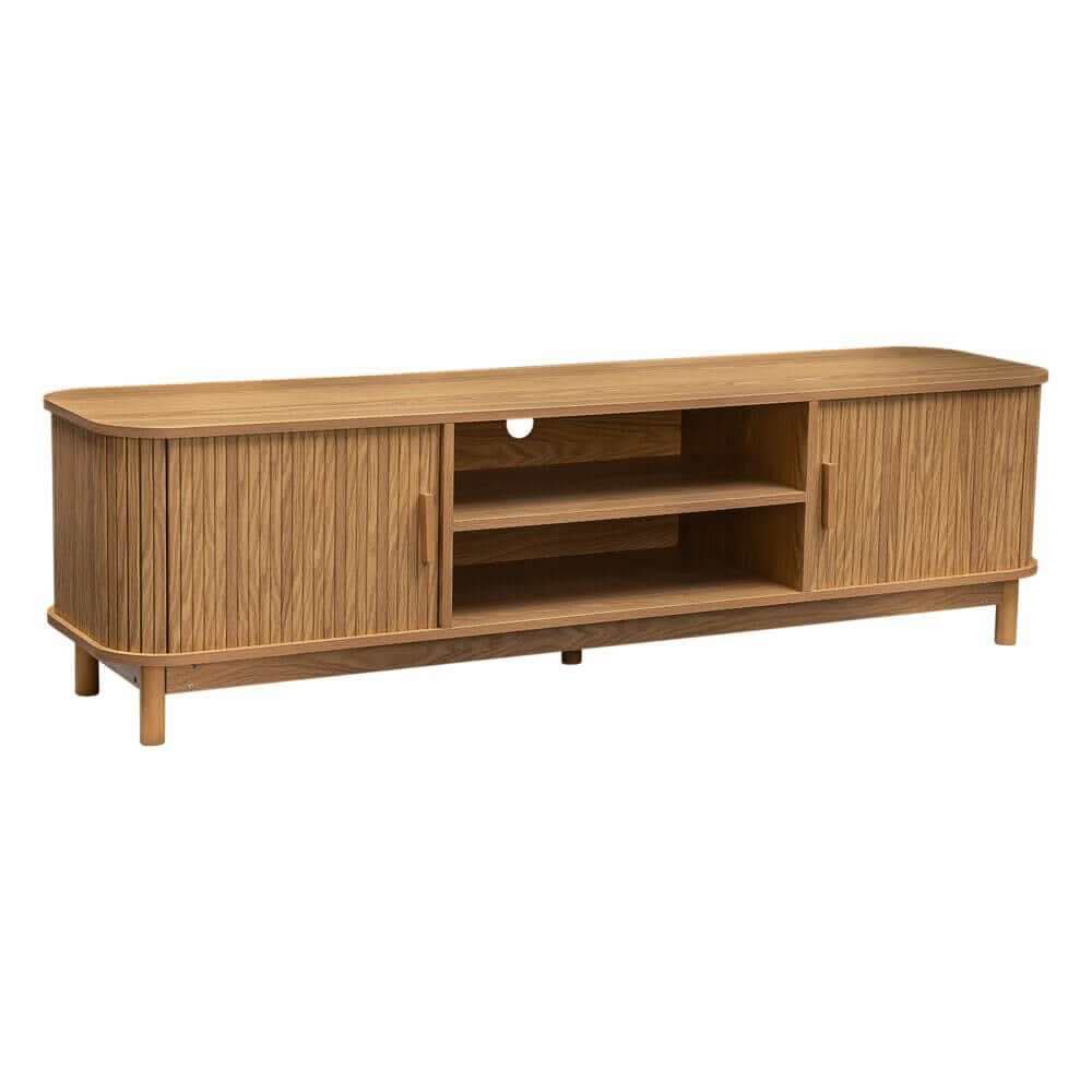 Ribbed Natural 160cm TV Unit
