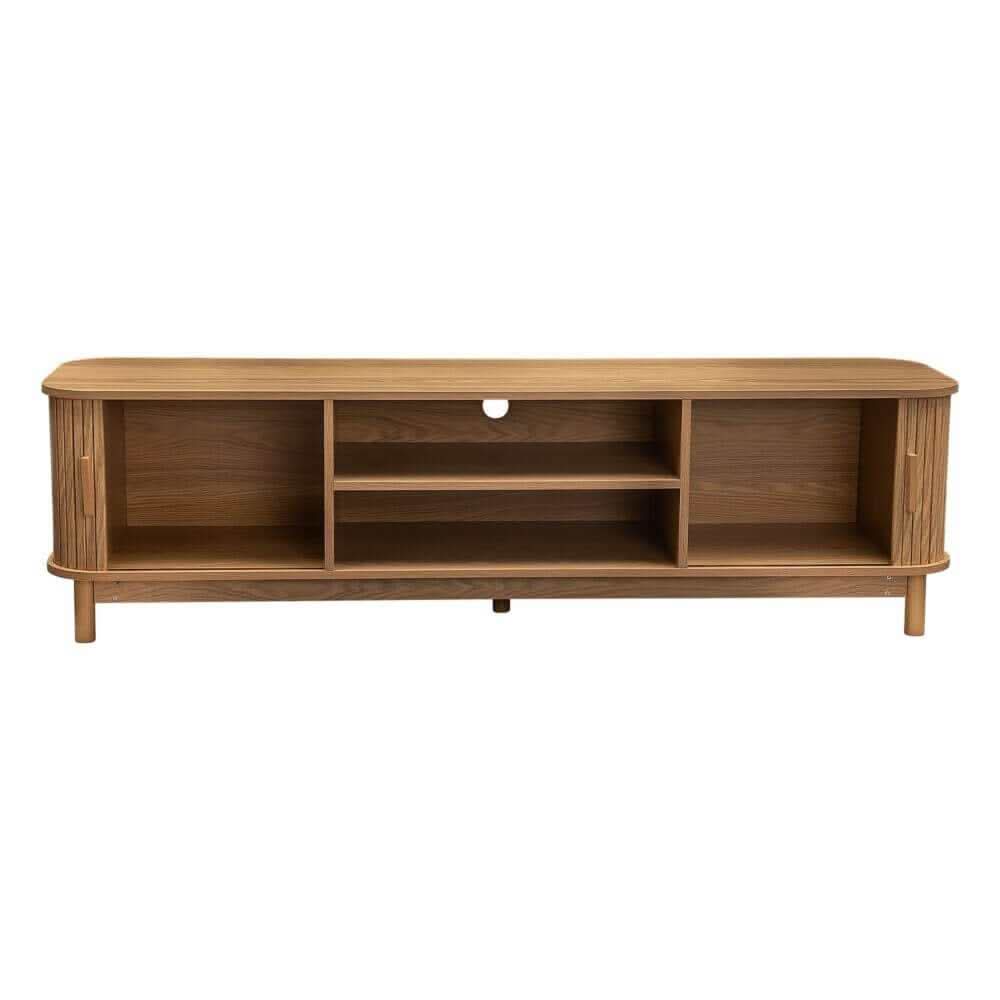 Ribbed Natural 160cm TV Unit
