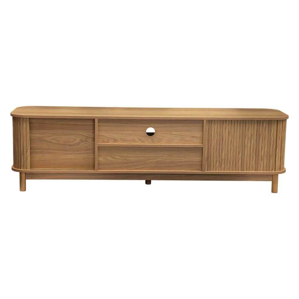 Ribbed Natural 160cm TV Unit