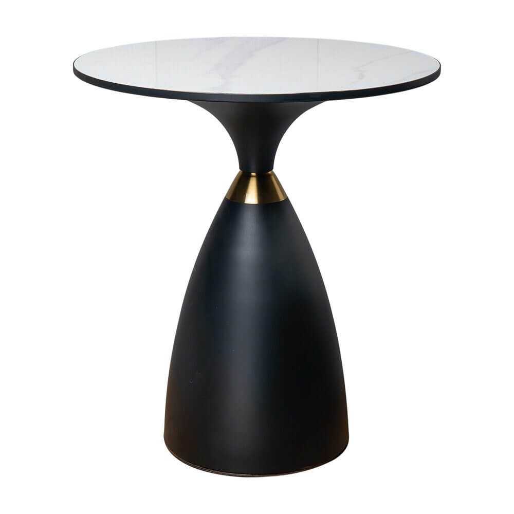 Midnight Elegance Drum Side Table