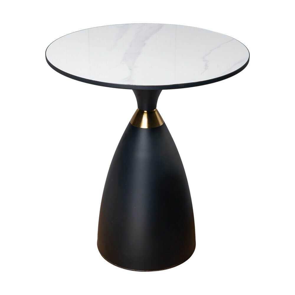 Midnight Elegance Drum Side Table