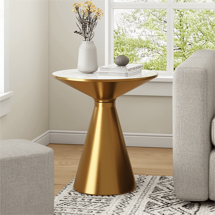 metal side table