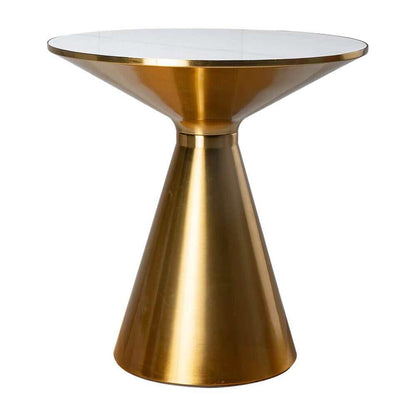 Golden Halo Metal Round Side Table