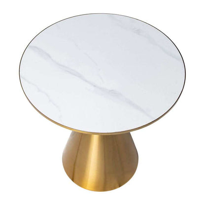 Golden Halo Metal Round Side Table