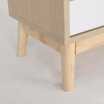 Bedside Table Nightstand 2 Drawer ANYA OAK