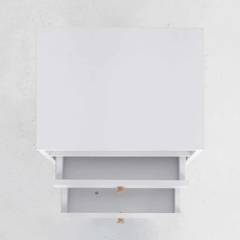 white drawer nightstand