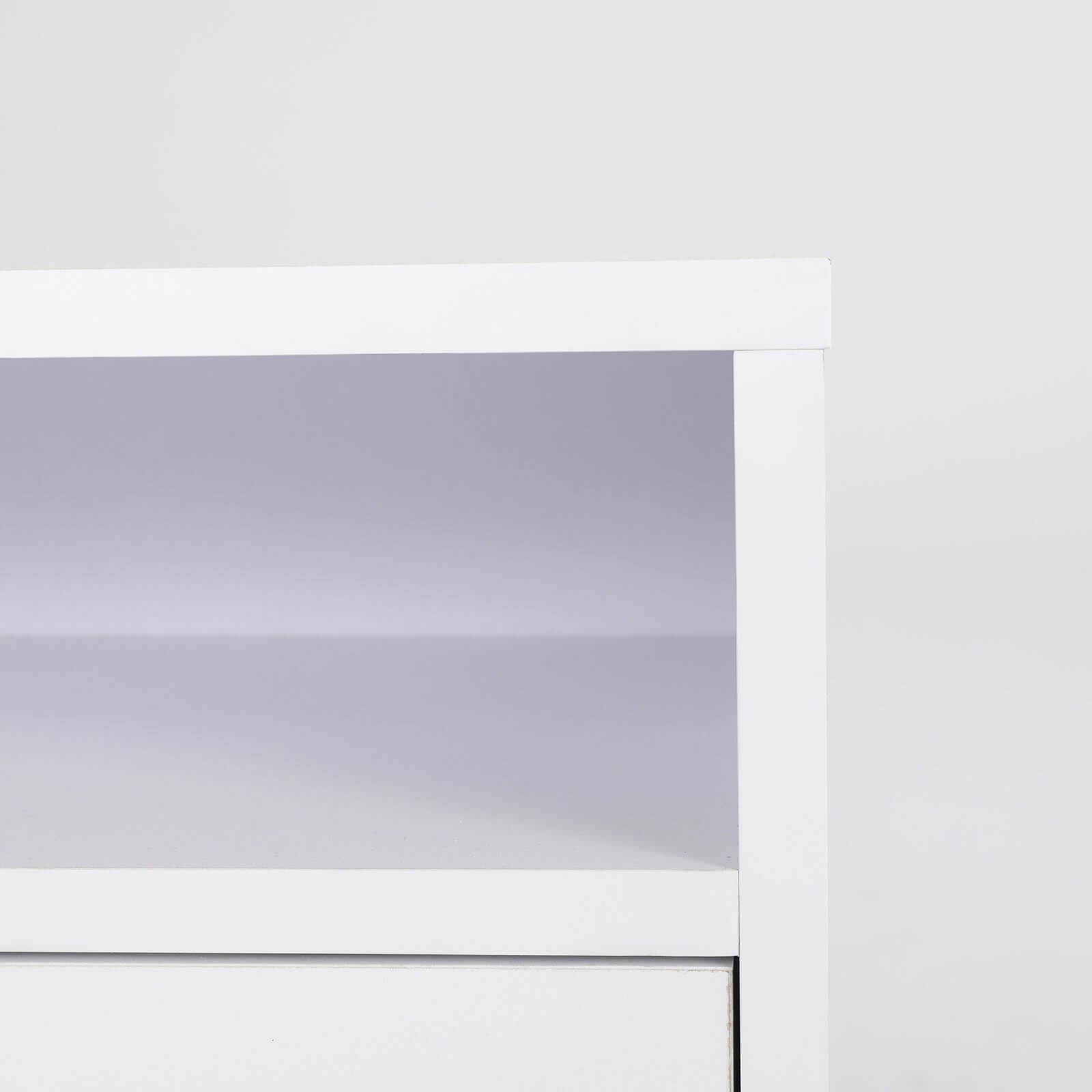 white drawer nightstand