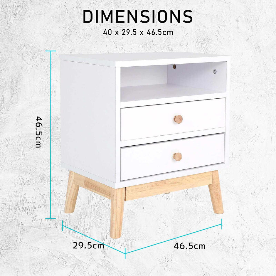 white drawer nightstand