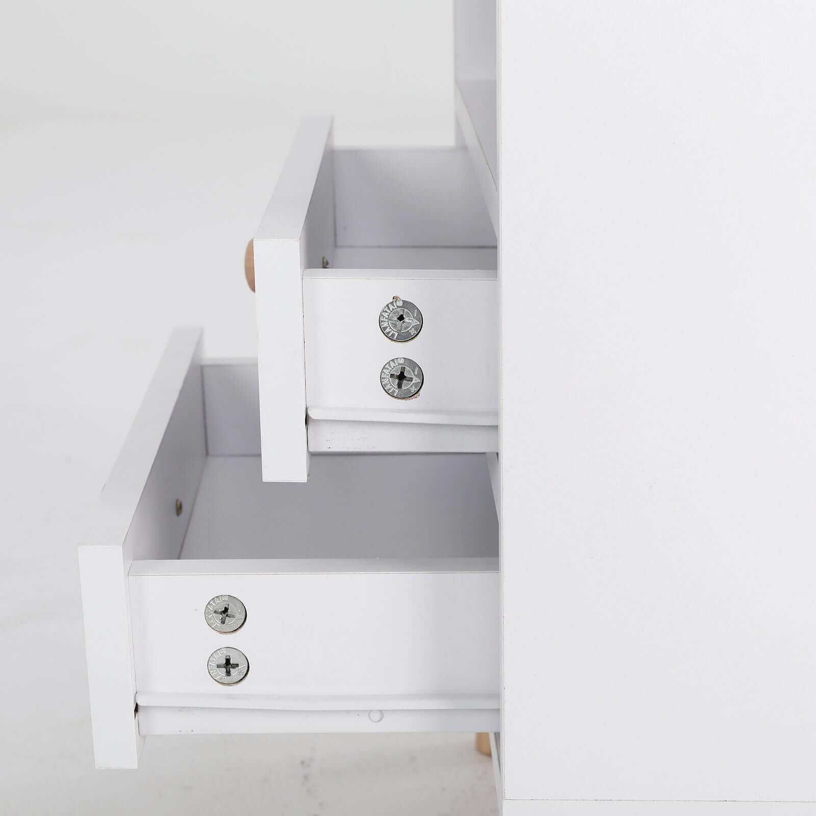 Bedside Table Side Storage Cabinet Nightstand Bedroom 2 Drawer ANYA - 