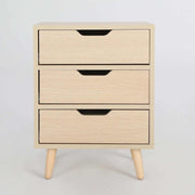 LACY OAK 3 Drawer Bedside Table