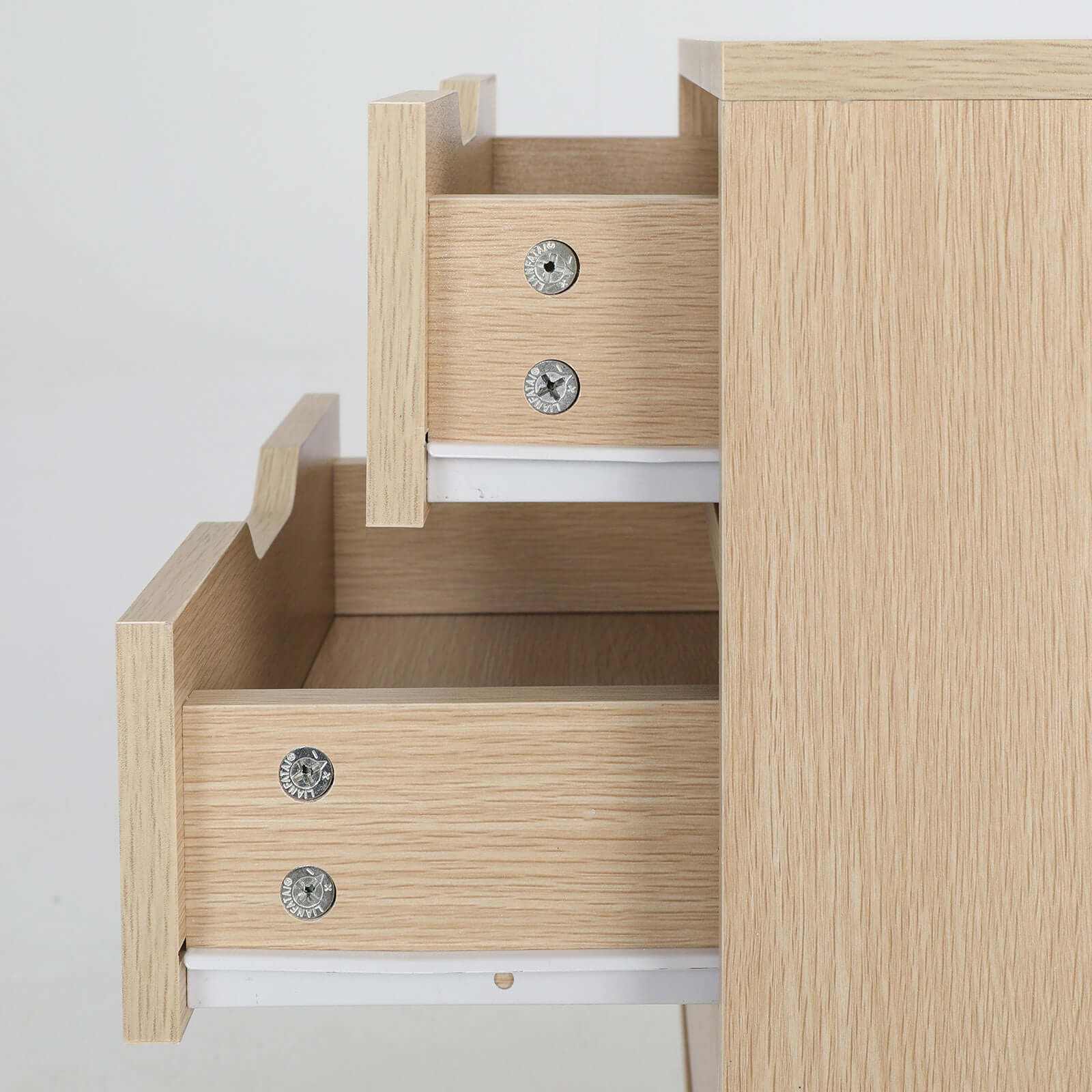 LACY OAK 3 Drawer Bedside Table