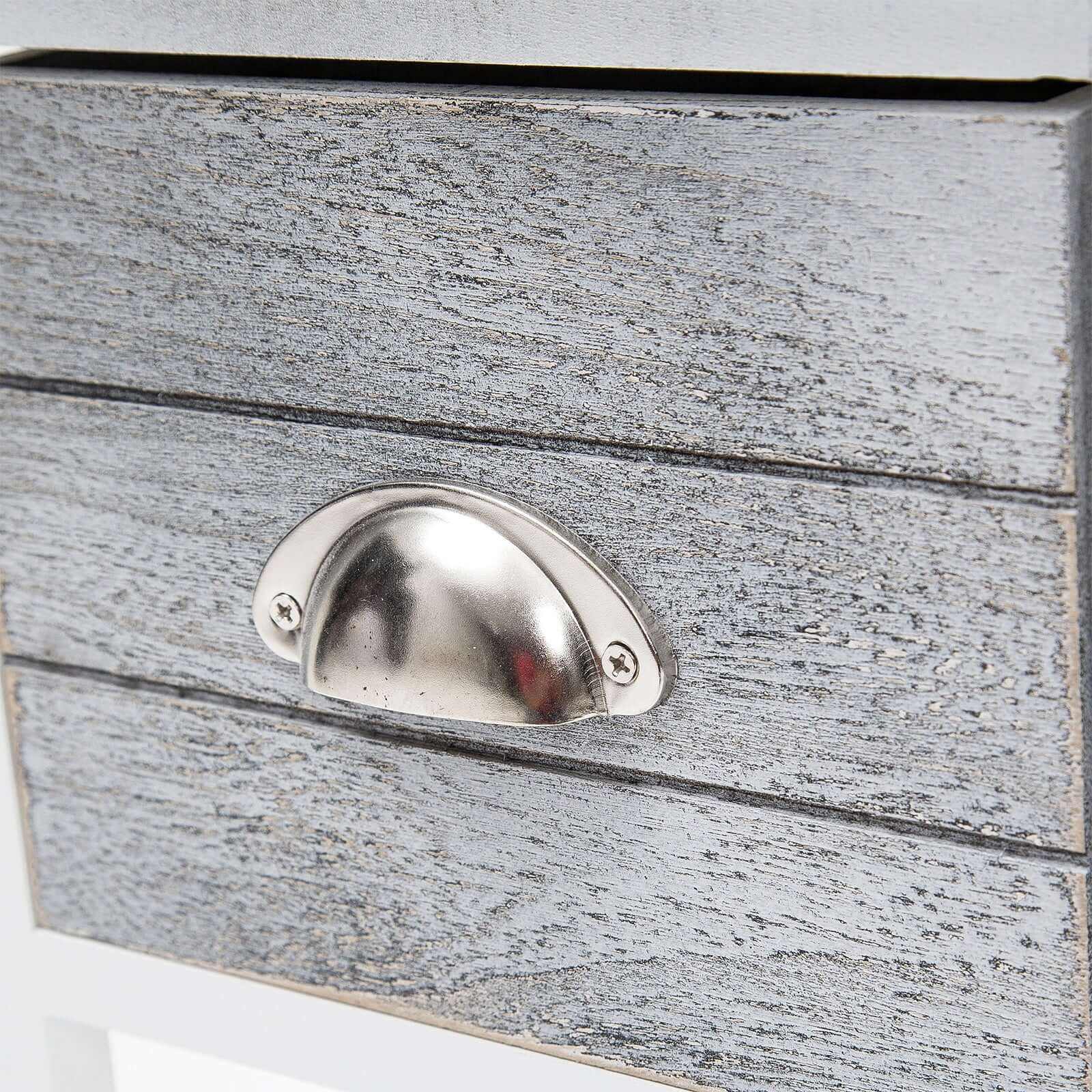 Valerie Bedside Table Vintage Grey Nightstand Set of 2