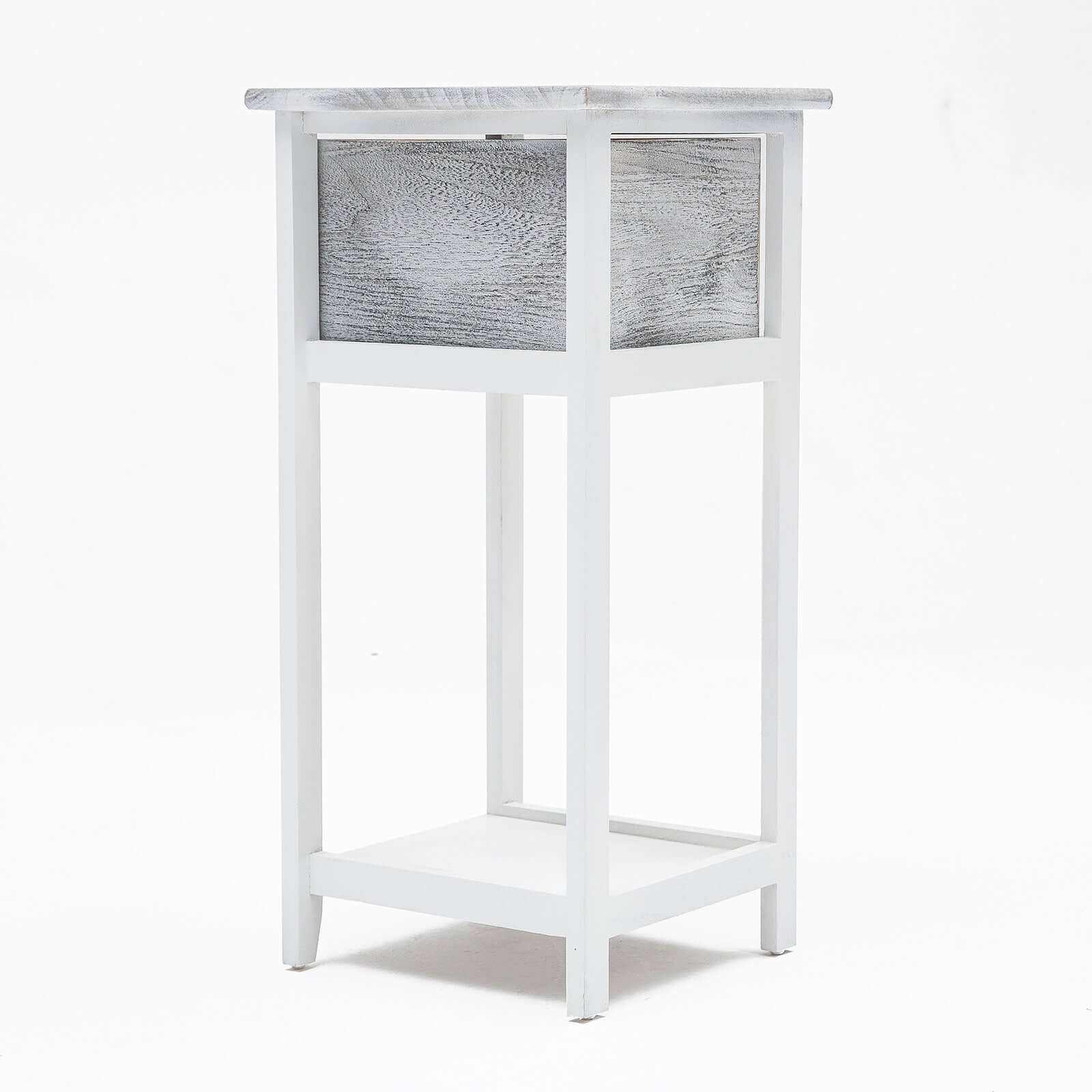 Valerie Bedside Table Vintage Grey Nightstand Set of 2