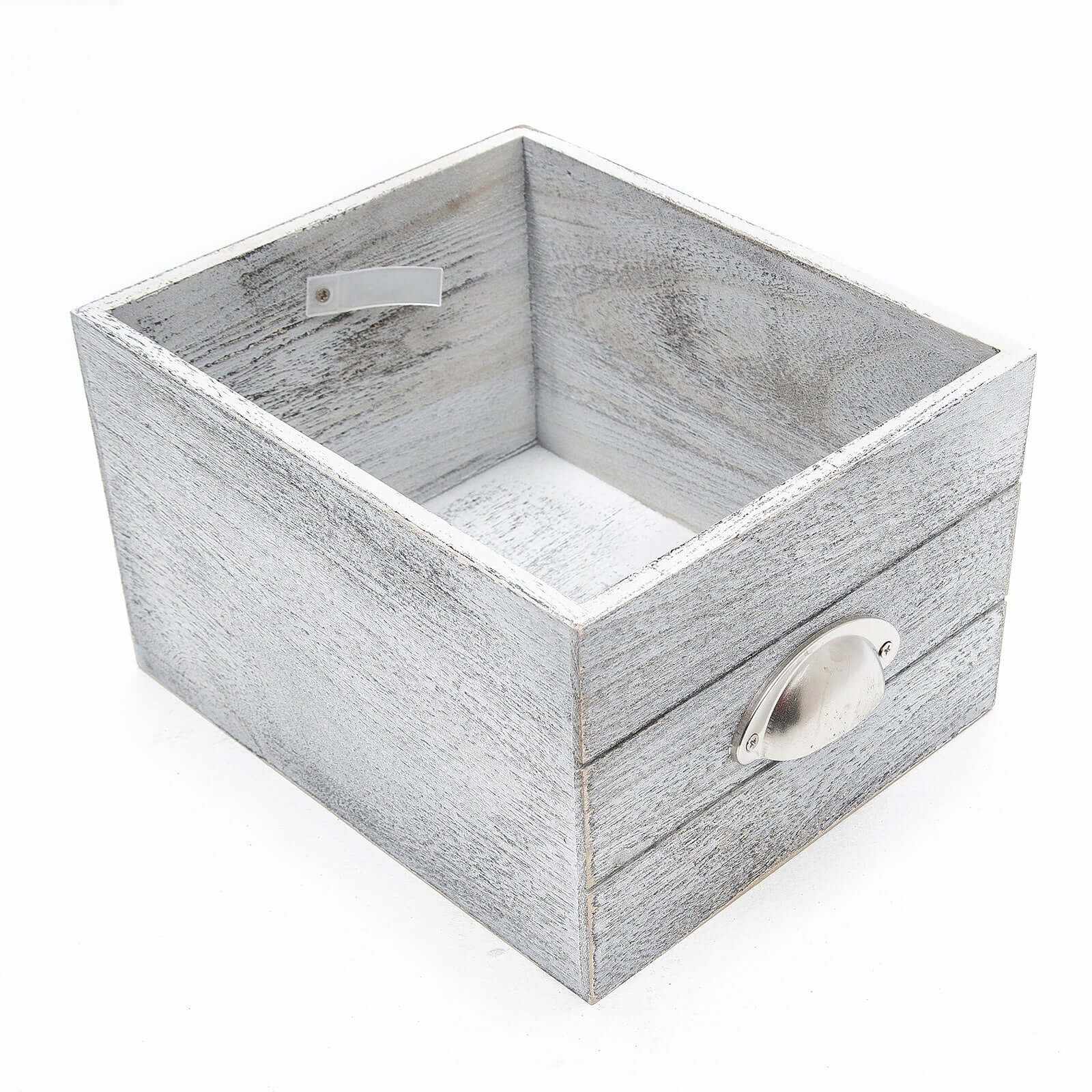 Valerie Bedside Table Vintage Grey Nightstand Set of 2