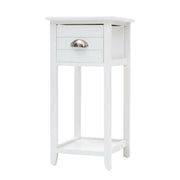 VALERIE White Bedside With Drawer Vintage Side Table