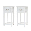 white vintage bedside table 