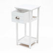 white vintage bedside table 