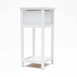 white vintage bedside table 