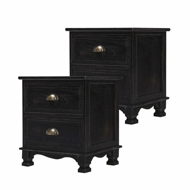 black nightstand set