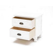 2 drawer white nightstand