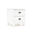 white nightstand with drawers