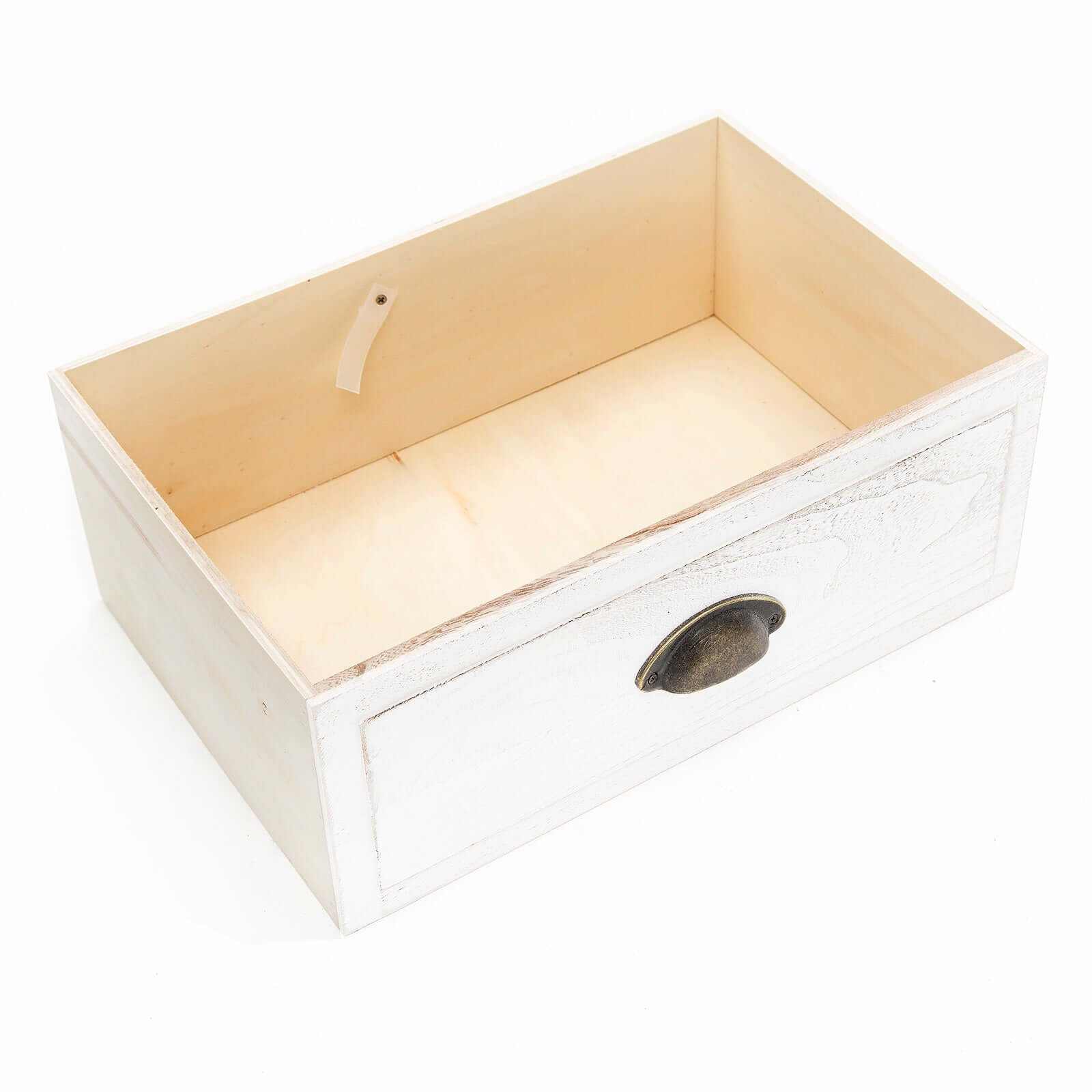 LYDIA Vintage White Nightstand With Drawers Set of 2