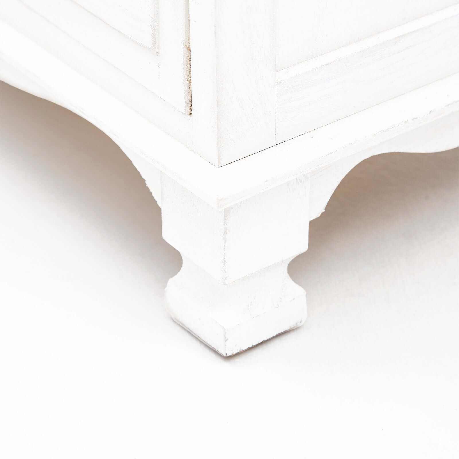 LYDIA Vintage White Nightstand With Drawers Set of 2