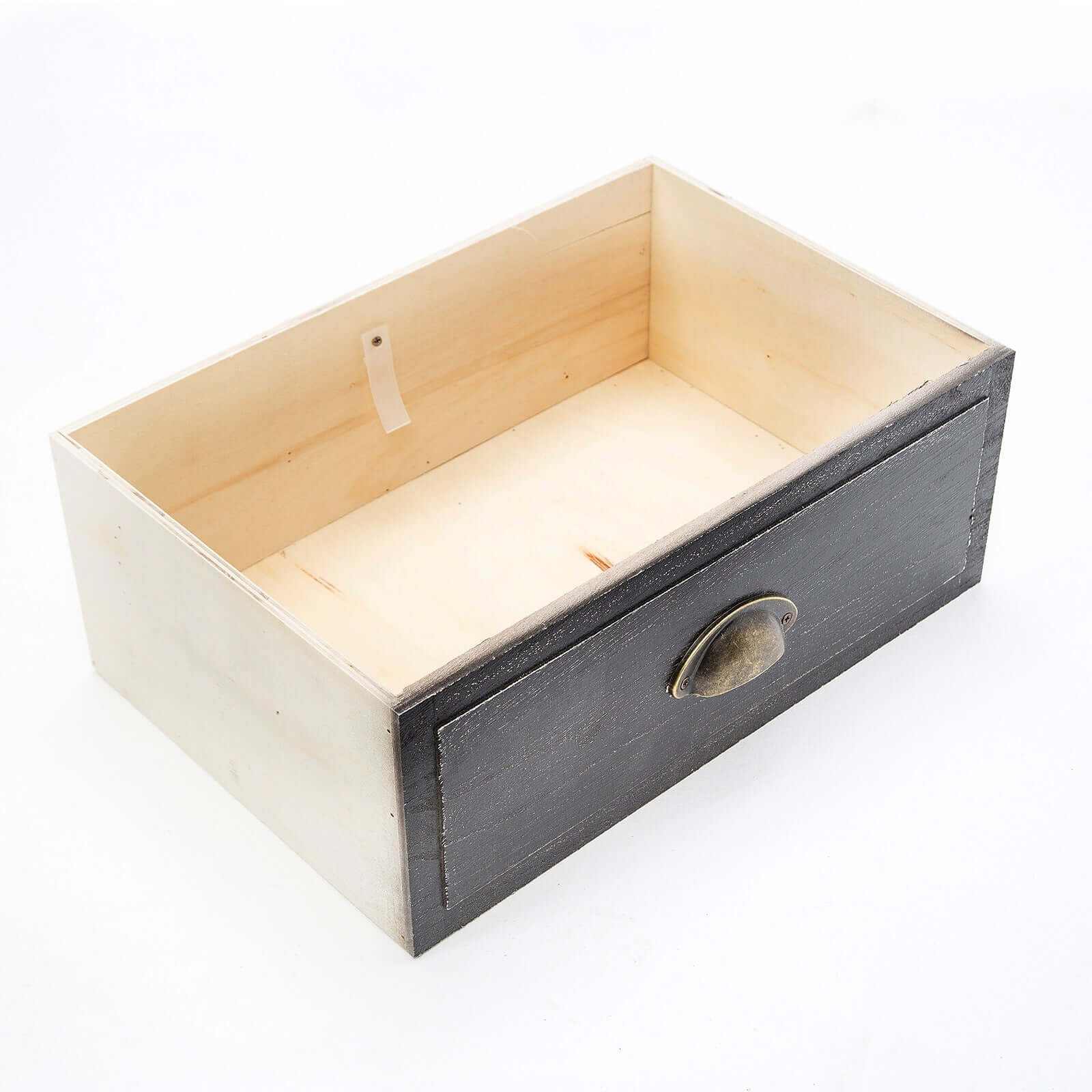 CLARA Black Bedside Table 3 Drawer Vintage Storage Cabinet