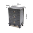 black bedside table