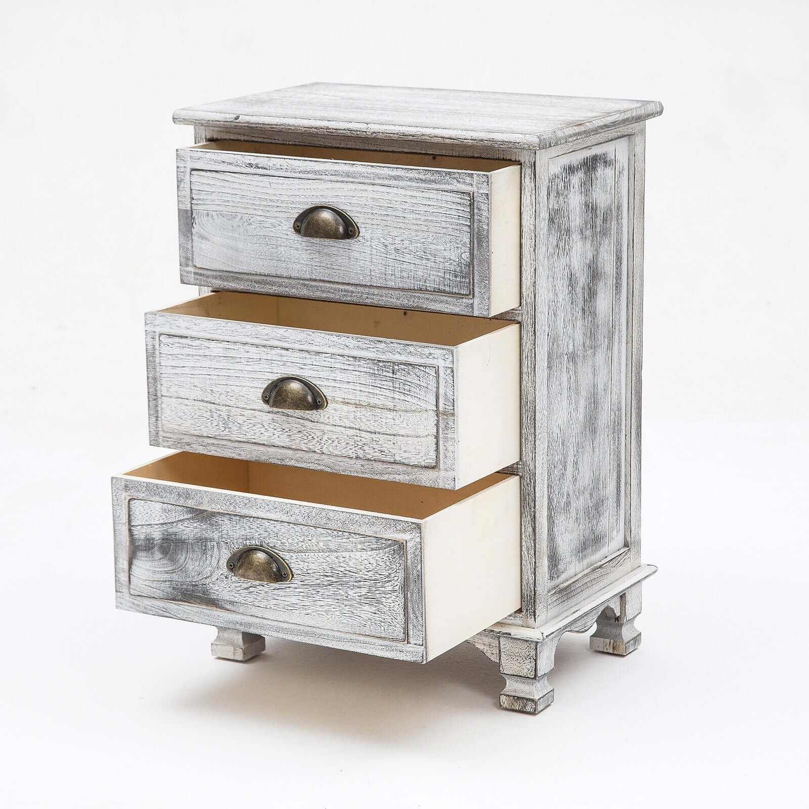 CLARA Vintage Grey Bedside Table Set of 2