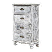 4 Drawer Bedside Table Storage Cabinet Bedroom ADELINE GREY