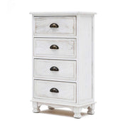 ADELINE 4 Drawer Vintage Bedside Table Storage Cabinet